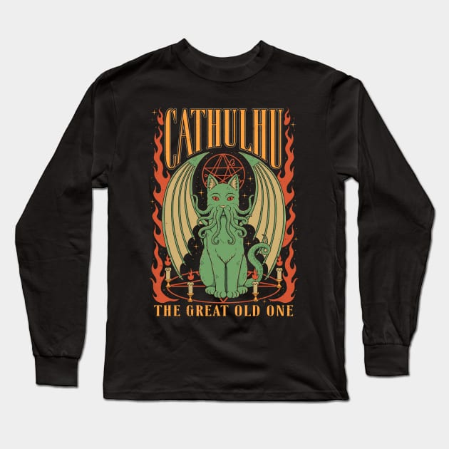 Cathulhu Long Sleeve T-Shirt by thiagocorrea